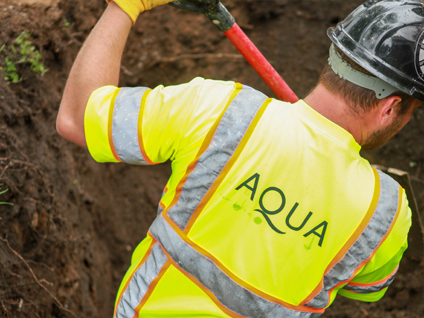 man digging